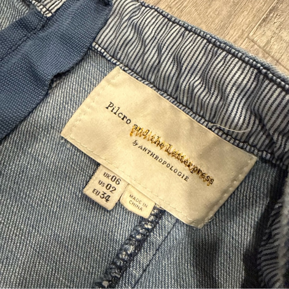 Anthropologie Pilcro and the Letterpress Jumpsuit Wide Leg Denim Jumpsuit - Picture 11 of 13